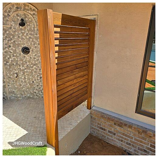 Teak Louvered partitions